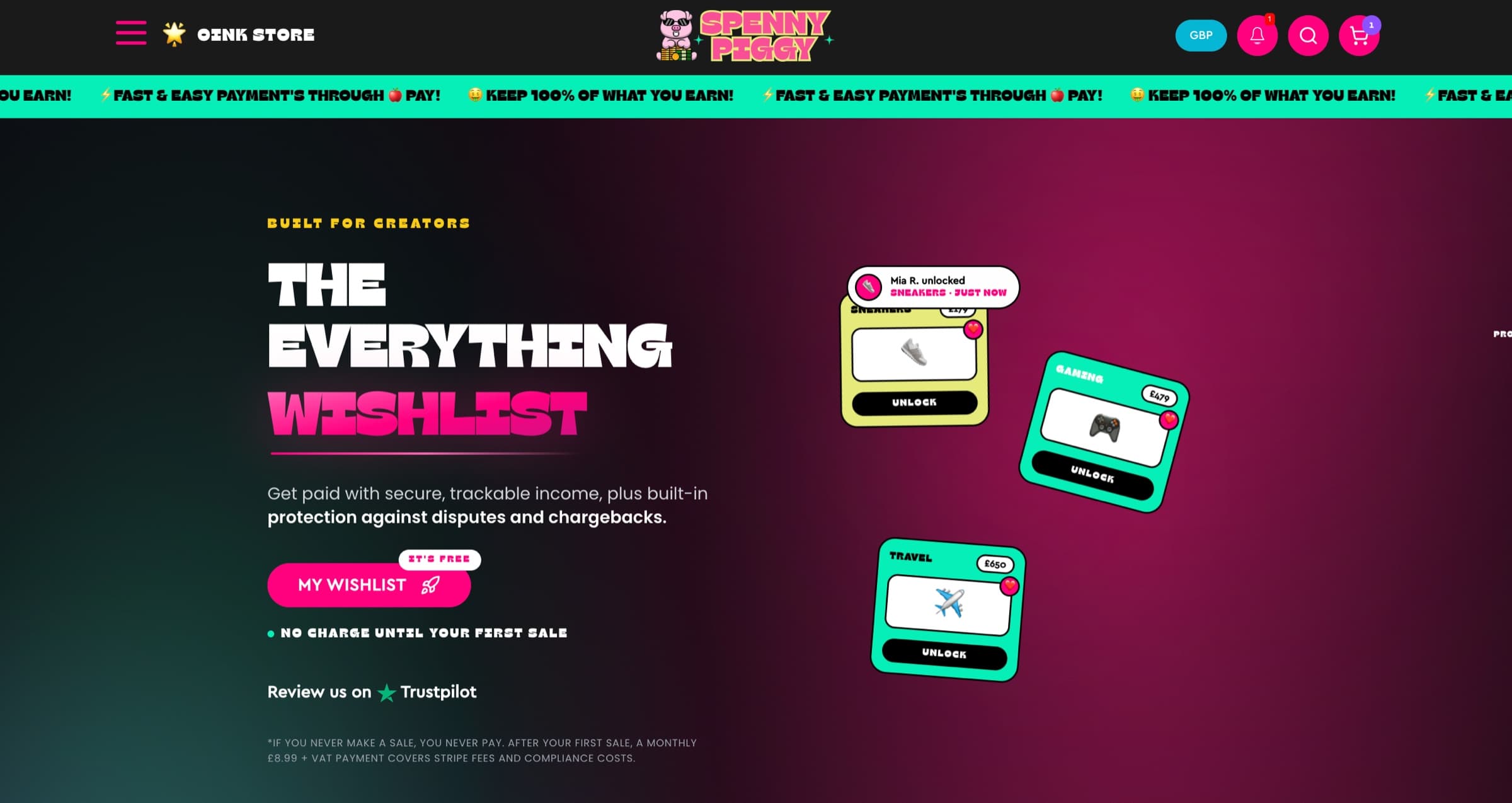 Spenny Piggy home page